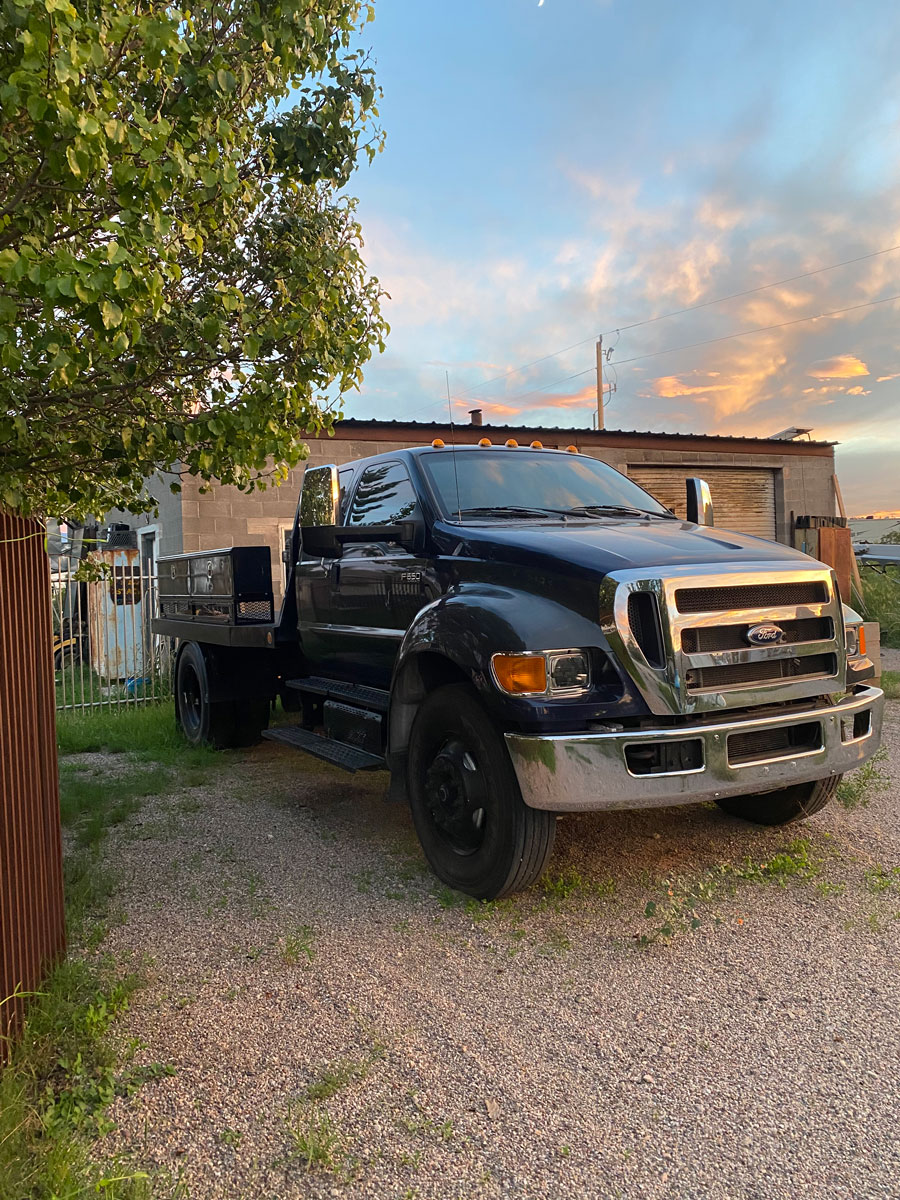 2012 Ford F 650 Crew Cab Flatbed Truck