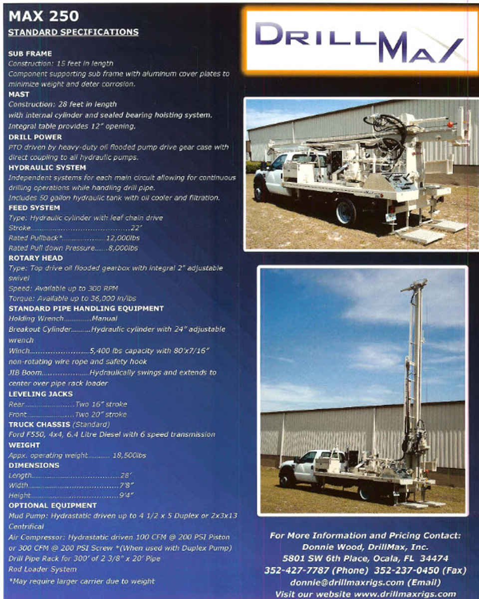 2004 Drillmax 250 Drilling Rig